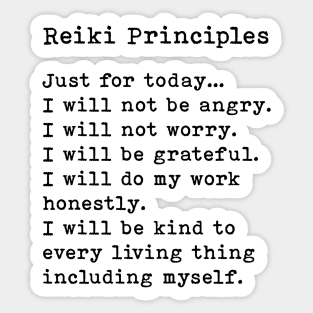 The Five Reiki Principles Sticker